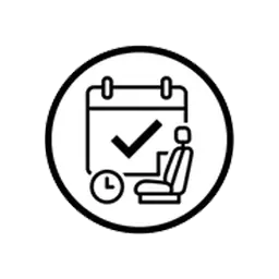 Icon representing automated limo booking and reservation scheduling.